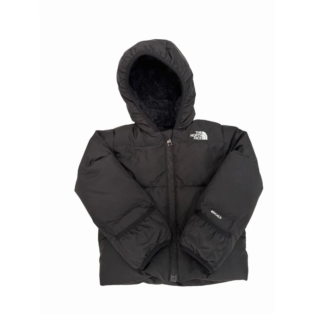 The North Face 600 Boys Down Hooded Jacket Black Size 18-24 Month